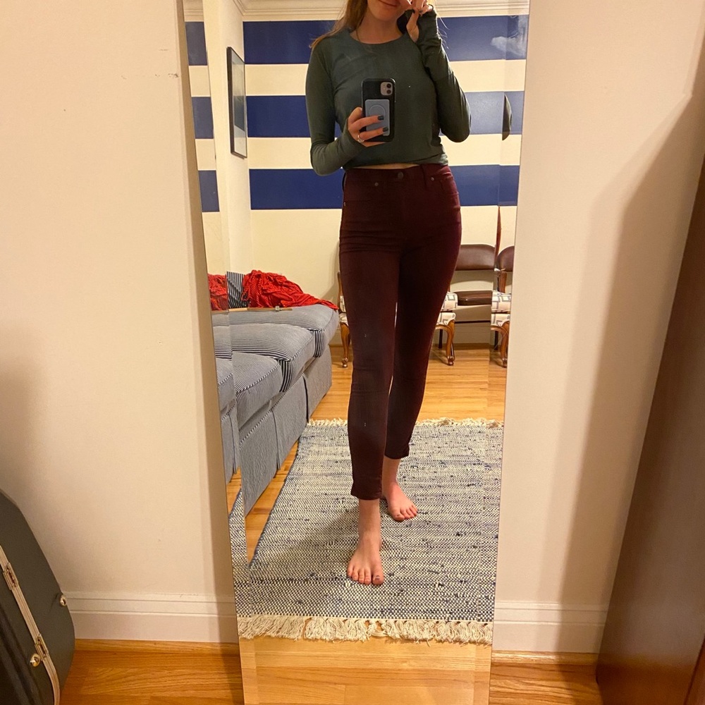 Madewell Red Burgundy Wine Oxblood Pants - Size 29